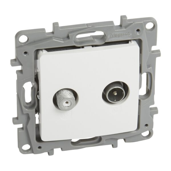 Πρίζα TV-SAT Διέλευσης Λευκή Legrand Niloe – 764557