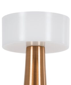 GloboStar® NANNA 76474 Μοντέρνο Επιτραπέζιο Φωτιστικό Πορτατίφ LED 1.5W 105lm 120° DC 5V Επαναφορτιζόμενο με Μπαταρία Li-ion 1800mAh – Διακόπτη Αφής με 3 Εναλλαγές Φωτισμού CCT Θερμό – Φυσικό – Ψυχρό 1500K – 4500K – 6000K Dimmable – D9 x 21cm – Χάλκινο