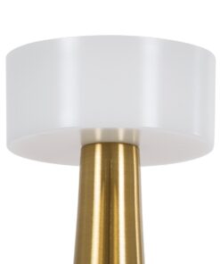 GloboStar® NANNA 76475 Μοντέρνο Επιτραπέζιο Φωτιστικό Πορτατίφ LED 1.5W 105lm 120° DC 5V Επαναφορτιζόμενο με Μπαταρία Li-ion 1800mAh – Διακόπτη Αφής με 3 Εναλλαγές Φωτισμού CCT Θερμό – Φυσικό – Ψυχρό 1500K – 4500K – 6000K Dimmable – D9 x 21cm – Χρυσό