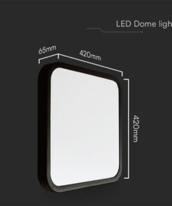 48W LED Πλαφονίερα V-TAC Samsung Chip 3000K Τετράγωνη Μαύρη IP44 – 76481-24