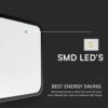 48W LED Πλαφονίερα V-TAC Samsung Chip 3000K Τετράγωνη Μαύρη IP44 – 76481-24
