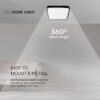 48W LED Πλαφονίερα V-TAC Samsung Chip 3000K Τετράγωνη Μαύρη IP44 – 76481-24