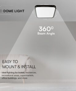 48W LED Πλαφονίερα V-TAC Samsung Chip 3000K Τετράγωνη Μαύρη IP44 – 76481-24