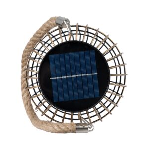 GloboStar® 76487 Αυτόνομο Ηλιακό Κρεμαστό/Επιτραπέζιο Φωτιστικό Φαναράκι LED SMD 1W 100lm με Ενσωματωμένη Μπαταρία 600mAh – Φωτοβολταϊκό Πάνελ με Αισθητήρα Ημέρας-Νύχτας Χάλκινο Αδιάβροχο IP44 Θερμό Λευκό 2700K