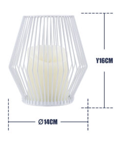 GloboStar® CANDLE 76488 Διακοσμητικό Realistic Κερί με LED Εφέ Κινούμενης Φλόγας – Μπαταρίας 2 x AA (Δεν Συμπεριλαμβάνονται) & Ασύρματο Χειριστήριο IR Θερμό Λευκό 2700K Dimmable Λευκό Φ14 x Υ16cm