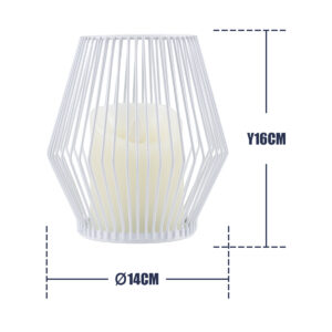 GloboStar® CANDLE 76488 Διακοσμητικό Realistic Κερί με LED Εφέ Κινούμενης Φλόγας – Μπαταρίας 2 x AA (Δεν Συμπεριλαμβάνονται) & Ασύρματο Χειριστήριο IR Θερμό Λευκό 2700K Dimmable Λευκό Φ14 x Υ16cm