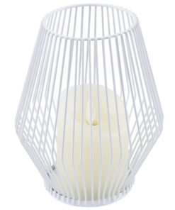 GloboStar® CANDLE 76489 Διακοσμητικό Realistic Κερί με LED Εφέ Κινούμενης Φλόγας – Μπαταρίας 2 x AA (Δεν Συμπεριλαμβάνονται) & Ασύρματο Χειριστήριο IR Θερμό Λευκό 2700K Dimmable Λευκό Φ16 x Υ18cm