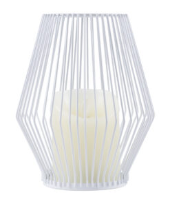 GloboStar® CANDLE 76489 Διακοσμητικό Realistic Κερί με LED Εφέ Κινούμενης Φλόγας – Μπαταρίας 2 x AA (Δεν Συμπεριλαμβάνονται) & Ασύρματο Χειριστήριο IR Θερμό Λευκό 2700K Dimmable Λευκό Φ16 x Υ18cm