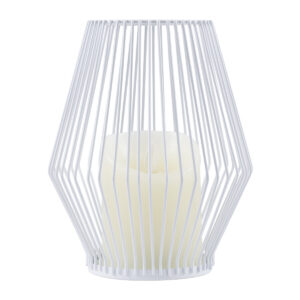GloboStar® CANDLE 76489 Διακοσμητικό Realistic Κερί με LED Εφέ Κινούμενης Φλόγας – Μπαταρίας 2 x AA (Δεν Συμπεριλαμβάνονται) & Ασύρματο Χειριστήριο IR Θερμό Λευκό 2700K Dimmable Λευκό Φ16 x Υ18cm