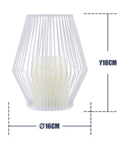GloboStar® CANDLE 76489 Διακοσμητικό Realistic Κερί με LED Εφέ Κινούμενης Φλόγας – Μπαταρίας 2 x AA (Δεν Συμπεριλαμβάνονται) & Ασύρματο Χειριστήριο IR Θερμό Λευκό 2700K Dimmable Λευκό Φ16 x Υ18cm