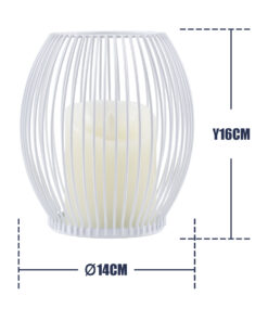 GloboStar® CANDLE 76490 Διακοσμητικό Realistic Κερί με LED Εφέ Κινούμενης Φλόγας – Μπαταρίας 2 x AA (Δεν Συμπεριλαμβάνονται) & Ασύρματο Χειριστήριο IR Θερμό Λευκό 2700K Dimmable Λευκό Φ14 x Υ16cm