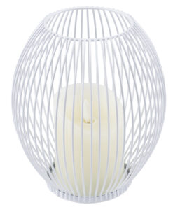 GloboStar® CANDLE 76491 Διακοσμητικό Realistic Κερί με LED Εφέ Κινούμενης Φλόγας – Μπαταρίας 2 x AA (Δεν Συμπεριλαμβάνονται) & Ασύρματο Χειριστήριο IR Θερμό Λευκό 2700K Dimmable Λευκό Φ16 x Υ18cm