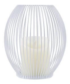 GloboStar® CANDLE 76491 Διακοσμητικό Realistic Κερί με LED Εφέ Κινούμενης Φλόγας – Μπαταρίας 2 x AA (Δεν Συμπεριλαμβάνονται) & Ασύρματο Χειριστήριο IR Θερμό Λευκό 2700K Dimmable Λευκό Φ16 x Υ18cm