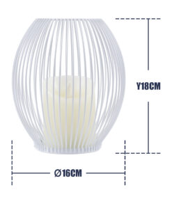 GloboStar® CANDLE 76491 Διακοσμητικό Realistic Κερί με LED Εφέ Κινούμενης Φλόγας – Μπαταρίας 2 x AA (Δεν Συμπεριλαμβάνονται) & Ασύρματο Χειριστήριο IR Θερμό Λευκό 2700K Dimmable Λευκό Φ16 x Υ18cm