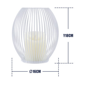 GloboStar® CANDLE 76491 Διακοσμητικό Realistic Κερί με LED Εφέ Κινούμενης Φλόγας – Μπαταρίας 2 x AA (Δεν Συμπεριλαμβάνονται) & Ασύρματο Χειριστήριο IR Θερμό Λευκό 2700K Dimmable Λευκό Φ16 x Υ18cm