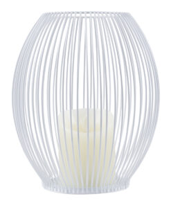 GloboStar® CANDLE 76492 Διακοσμητικό Realistic Κερί με LED Εφέ Κινούμενης Φλόγας – Μπαταρίας 2 x AA (Δεν Συμπεριλαμβάνονται) & Ασύρματο Χειριστήριο IR Θερμό Λευκό 2700K Dimmable Λευκό Φ19 x Υ24cm