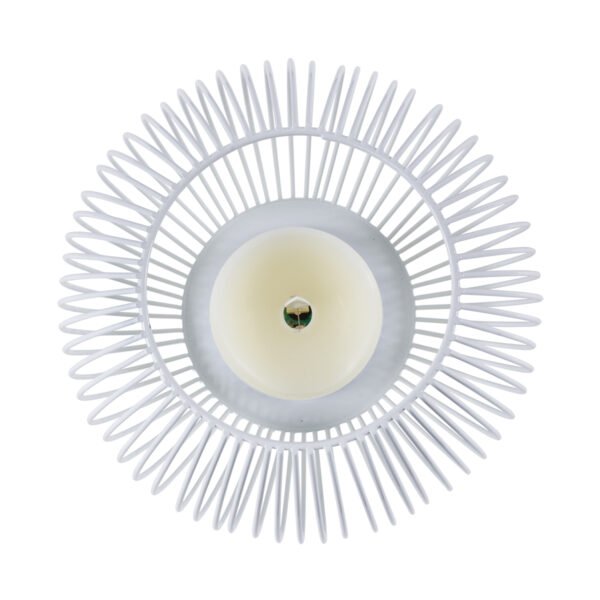 GloboStar® CANDLE 76492 Διακοσμητικό Realistic Κερί με LED Εφέ Κινούμενης Φλόγας – Μπαταρίας 2 x AA (Δεν Συμπεριλαμβάνονται) & Ασύρματο Χειριστήριο IR Θερμό Λευκό 2700K Dimmable Λευκό Φ19 x Υ24cm
