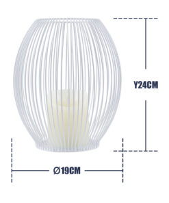 GloboStar® CANDLE 76492 Διακοσμητικό Realistic Κερί με LED Εφέ Κινούμενης Φλόγας – Μπαταρίας 2 x AA (Δεν Συμπεριλαμβάνονται) & Ασύρματο Χειριστήριο IR Θερμό Λευκό 2700K Dimmable Λευκό Φ19 x Υ24cm
