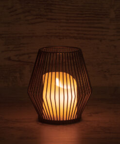 GloboStar® CANDLE 76493 Διακοσμητικό Realistic Κερί με LED Εφέ Κινούμενης Φλόγας – Μπαταρίας 2 x AA (Δεν Συμπεριλαμβάνονται) & Ασύρματο Χειριστήριο IR Θερμό Λευκό 2700K Dimmable Μαύρο Φ14 x Υ16cm