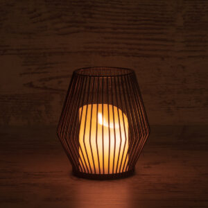 GloboStar® CANDLE 76493 Διακοσμητικό Realistic Κερί με LED Εφέ Κινούμενης Φλόγας – Μπαταρίας 2 x AA (Δεν Συμπεριλαμβάνονται) & Ασύρματο Χειριστήριο IR Θερμό Λευκό 2700K Dimmable Μαύρο Φ14 x Υ16cm