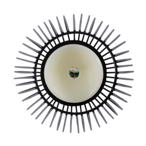 GloboStar® CANDLE 76494 Διακοσμητικό Realistic Κερί με LED Εφέ Κινούμενης Φλόγας – Μπαταρίας 2 x AA (Δεν Συμπεριλαμβάνονται) & Ασύρματο Χειριστήριο IR Θερμό Λευκό 2700K Dimmable Μαύρο Φ16 x Υ18cm