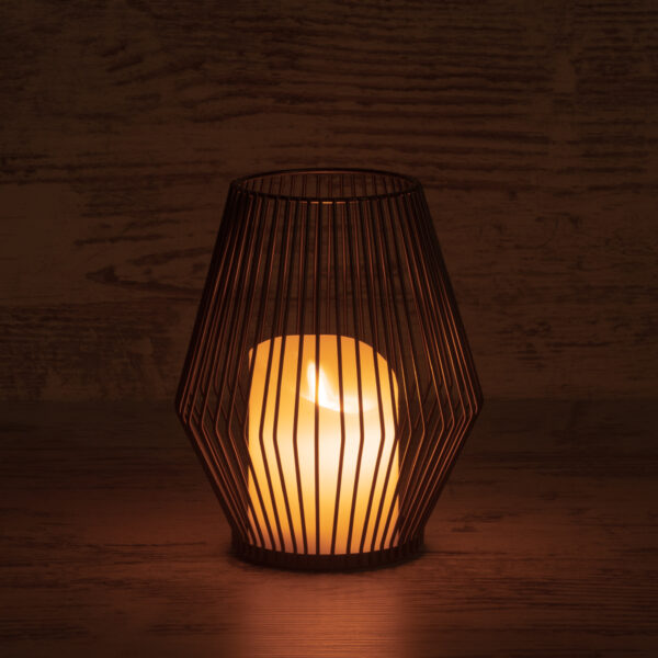 GloboStar® CANDLE 76494 Διακοσμητικό Realistic Κερί με LED Εφέ Κινούμενης Φλόγας – Μπαταρίας 2 x AA (Δεν Συμπεριλαμβάνονται) & Ασύρματο Χειριστήριο IR Θερμό Λευκό 2700K Dimmable Μαύρο Φ16 x Υ18cm