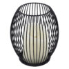 GloboStar® CANDLE 76495 Διακοσμητικό Realistic Κερί με LED Εφέ Κινούμενης Φλόγας – Μπαταρίας 2 x AA (Δεν Συμπεριλαμβάνονται) & Ασύρματο Χειριστήριο IR Θερμό Λευκό 2700K Dimmable Μαύρο Φ14 x Υ16cm