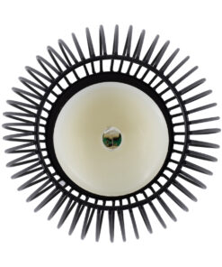 GloboStar® CANDLE 76495 Διακοσμητικό Realistic Κερί με LED Εφέ Κινούμενης Φλόγας – Μπαταρίας 2 x AA (Δεν Συμπεριλαμβάνονται) & Ασύρματο Χειριστήριο IR Θερμό Λευκό 2700K Dimmable Μαύρο Φ14 x Υ16cm