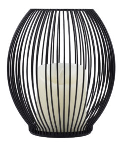 GloboStar® CADLE 76496 Διακοσμητικό Realistic Κερί με LED Εφέ Κινούμενης Φλόγας – Μπαταρίας 2 x AA (Δεν Συμπεριλαμβάνονται) & Ασύρματο Χειριστήριο IR Θερμό Λευκό 2700K Dimmable Μαύρο Φ16 x Υ18cm