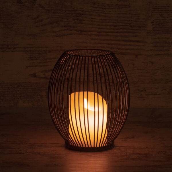 GloboStar® CADLE 76496 Διακοσμητικό Realistic Κερί με LED Εφέ Κινούμενης Φλόγας – Μπαταρίας 2 x AA (Δεν Συμπεριλαμβάνονται) & Ασύρματο Χειριστήριο IR Θερμό Λευκό 2700K Dimmable Μαύρο Φ16 x Υ18cm