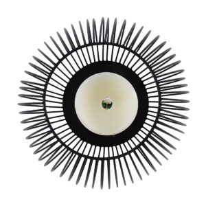 GloboStar® CANDLE 76497 Διακοσμητικό Realistic Κερί με LED Εφέ Κινούμενης Φλόγας – Μπαταρίας 2 x AA (Δεν Συμπεριλαμβάνονται) & Ασύρματο Χειριστήριο IR Θερμό Λευκό 2700K Dimmable Μαύρο Φ19 x Υ24cm