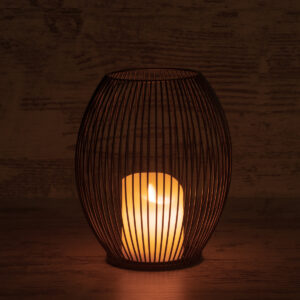 GloboStar® CANDLE 76497 Διακοσμητικό Realistic Κερί με LED Εφέ Κινούμενης Φλόγας – Μπαταρίας 2 x AA (Δεν Συμπεριλαμβάνονται) & Ασύρματο Χειριστήριο IR Θερμό Λευκό 2700K Dimmable Μαύρο Φ19 x Υ24cm