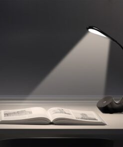 GloboStar® TESLER 76501 Μοντέρνο Επαναφορτιζόμενο Φωτιστικό Γραφείου Μαύρο LED 2.8 Watt 550lm DC 5V Αφής & Καλώδιο Τροφοδοσίας USB με Ενσωματωμένη Μπαταρία 1800mAh Φυσικό Λευκό 4500K