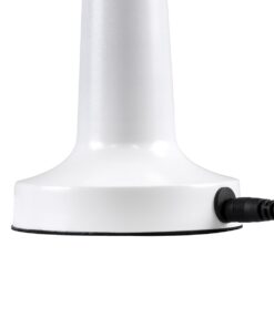 GloboStar® BELLA 76502 Μοντέρνο Επιτραπέζιο Φωτιστικό Πορτατίφ LED 1.5W 105lm 120° DC 5V Επαναφορτιζόμενο με Μπαταρία Li-ion 1800mAh – Διακόπτη Αφής με 3 Εντάσεις Φωτισμού Θερμό Λευκό 2700K Dimmable – Φ9 x 21cm – Λευκό