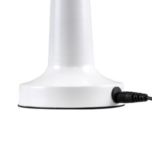 GloboStar® BELLA 76502 Μοντέρνο Επιτραπέζιο Φωτιστικό Πορτατίφ LED 1.5W 105lm 120° DC 5V Επαναφορτιζόμενο με Μπαταρία Li-ion 1800mAh – Διακόπτη Αφής με 3 Εντάσεις Φωτισμού Θερμό Λευκό 2700K Dimmable – Φ9 x 21cm – Λευκό