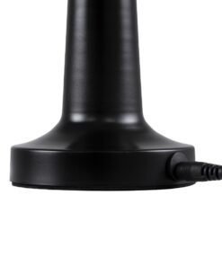 GloboStar® BELLA 76503 Μοντέρνο Επιτραπέζιο Φωτιστικό Πορτατίφ LED 1.5W 105lm 120° DC 5V Επαναφορτιζόμενο με Μπαταρία Li-ion 1800mAh – Διακόπτη Αφής με 3 Εντάσεις Φωτισμού Θερμό Λευκό 2700K Dimmable – Φ9 x 21cm – Μαύρο
