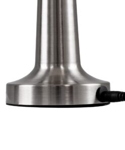 GloboStar® BELLA 76504 Μοντέρνο Επιτραπέζιο Φωτιστικό Πορτατίφ LED 1.5W 105lm 120° DC 5V Επαναφορτιζόμενο με Μπαταρία Li-ion 1800mAh – Διακόπτη Αφής με 3 Εντάσεις Φωτισμού Θερμό Λευκό 2700K Dimmable – Φ9 x 21cm – Ασημί