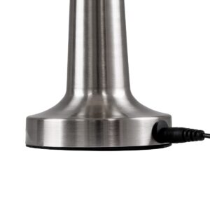 GloboStar® BELLA 76504 Μοντέρνο Επιτραπέζιο Φωτιστικό Πορτατίφ LED 1.5W 105lm 120° DC 5V Επαναφορτιζόμενο με Μπαταρία Li-ion 1800mAh – Διακόπτη Αφής με 3 Εντάσεις Φωτισμού Θερμό Λευκό 2700K Dimmable – Φ9 x 21cm – Ασημί