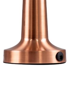 GloboStar® BELLA 76505 Μοντέρνο Επιτραπέζιο Φωτιστικό Πορτατίφ LED 1.5W 105lm 120° DC 5V Επαναφορτιζόμενο με Μπαταρία Li-ion 1800mAh – Διακόπτη Αφής με 3 Εντάσεις Φωτισμού Θερμό Λευκό 2700K Dimmable – Φ9 x 21cm – Χάλκινο