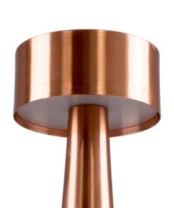 GloboStar® BELLA 76505 Μοντέρνο Επιτραπέζιο Φωτιστικό Πορτατίφ LED 1.5W 105lm 120° DC 5V Επαναφορτιζόμενο με Μπαταρία Li-ion 1800mAh – Διακόπτη Αφής με 3 Εντάσεις Φωτισμού Θερμό Λευκό 2700K Dimmable – Φ9 x 21cm – Χάλκινο