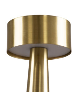 GloboStar® BELLA 76506 Μοντέρνο Επιτραπέζιο Φωτιστικό Πορτατίφ LED 1.5W 105lm 120° DC 5V Επαναφορτιζόμενο με Μπαταρία Li-ion 1800mAh – Διακόπτη Αφής με 3 Εντάσεις Φωτισμού Θερμό Λευκό 2700K Dimmable – Φ9 x 21cm – Χρυσό