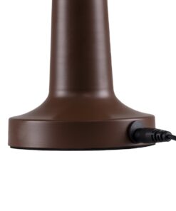GloboStar® BELLA 76507 Μοντέρνο Επιτραπέζιο Φωτιστικό Πορτατίφ LED 1.5W 105lm 120° DC 5V Επαναφορτιζόμενο με Μπαταρία Li-ion 1800mAh – Διακόπτη Αφής με 3 Εντάσεις Φωτισμού Θερμό Λευκό 2700K Dimmable – Φ9 x 21cm – Σκούρο Καφέ