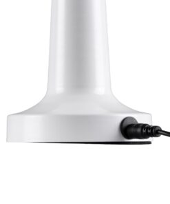 GloboStar® COCO 76508 Μοντέρνο Επιτραπέζιο Φωτιστικό Πορτατίφ LED 1.5W 105lm 120° DC 5V Επαναφορτιζόμενο με Μπαταρία 1800mAh – Διακόπτη Αφής με 3 Εντάσεις Φωτισμού Θερμό Λευκό 2700K Dimmable – Φ10 x 22cm – Λευκό