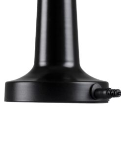 GloboStar® COCO 76509 Μοντέρνο Επιτραπέζιο Φωτιστικό Πορτατίφ LED 1.5W 105lm 120° DC 5V Επαναφορτιζόμενο με Μπαταρία Li-ion 1800mAh – Διακόπτη Αφής με 3 Εντάσεις Φωτισμού Θερμό Λευκό 2700K Dimmable – Φ10 x 22cm – Μαύρο