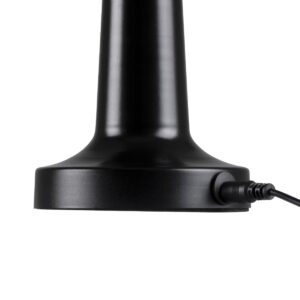 GloboStar® COCO 76509 Μοντέρνο Επιτραπέζιο Φωτιστικό Πορτατίφ LED 1.5W 105lm 120° DC 5V Επαναφορτιζόμενο με Μπαταρία Li-ion 1800mAh – Διακόπτη Αφής με 3 Εντάσεις Φωτισμού Θερμό Λευκό 2700K Dimmable – Φ10 x 22cm – Μαύρο
