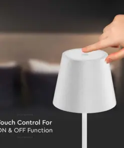 LED φωτιστικό γραφείου 2W επαναφορτιζόμενο 3000Κ με λευκό σώμα dimmable V-TAC – 7651