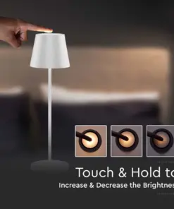 LED φωτιστικό γραφείου 2W επαναφορτιζόμενο 3000Κ με λευκό σώμα dimmable V-TAC – 7651