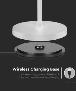 LED φωτιστικό γραφείου 2W επαναφορτιζόμενο 3000Κ με λευκό σώμα dimmable V-TAC – 7651