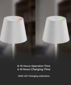 LED φωτιστικό γραφείου 2W επαναφορτιζόμενο 3000Κ με λευκό σώμα dimmable V-TAC – 7651