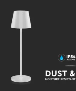 LED φωτιστικό γραφείου 2W επαναφορτιζόμενο 3000Κ με λευκό σώμα dimmable V-TAC – 7651